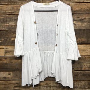 Camille & Co Women's Light Outerwear 3/4 Sleeve w/Flared Helms Size S